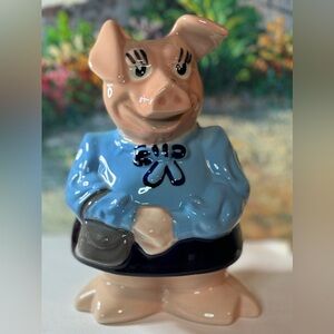 Vintage Wade Lady Hilary Piggy Bank 7" MADE IN ENGLAND